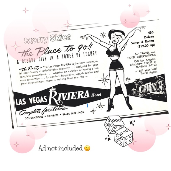 Vintage 1960s Riviera Hotel & Casino Las Vegas Ashtray Red MCM Retro Cool - Picture 5 of 7